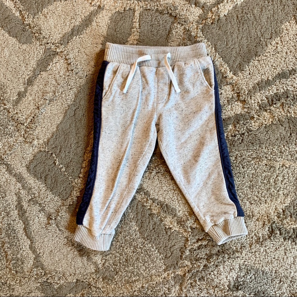 TUCKER + TATE - Grey Joggers w/ Blue Stripe - 2